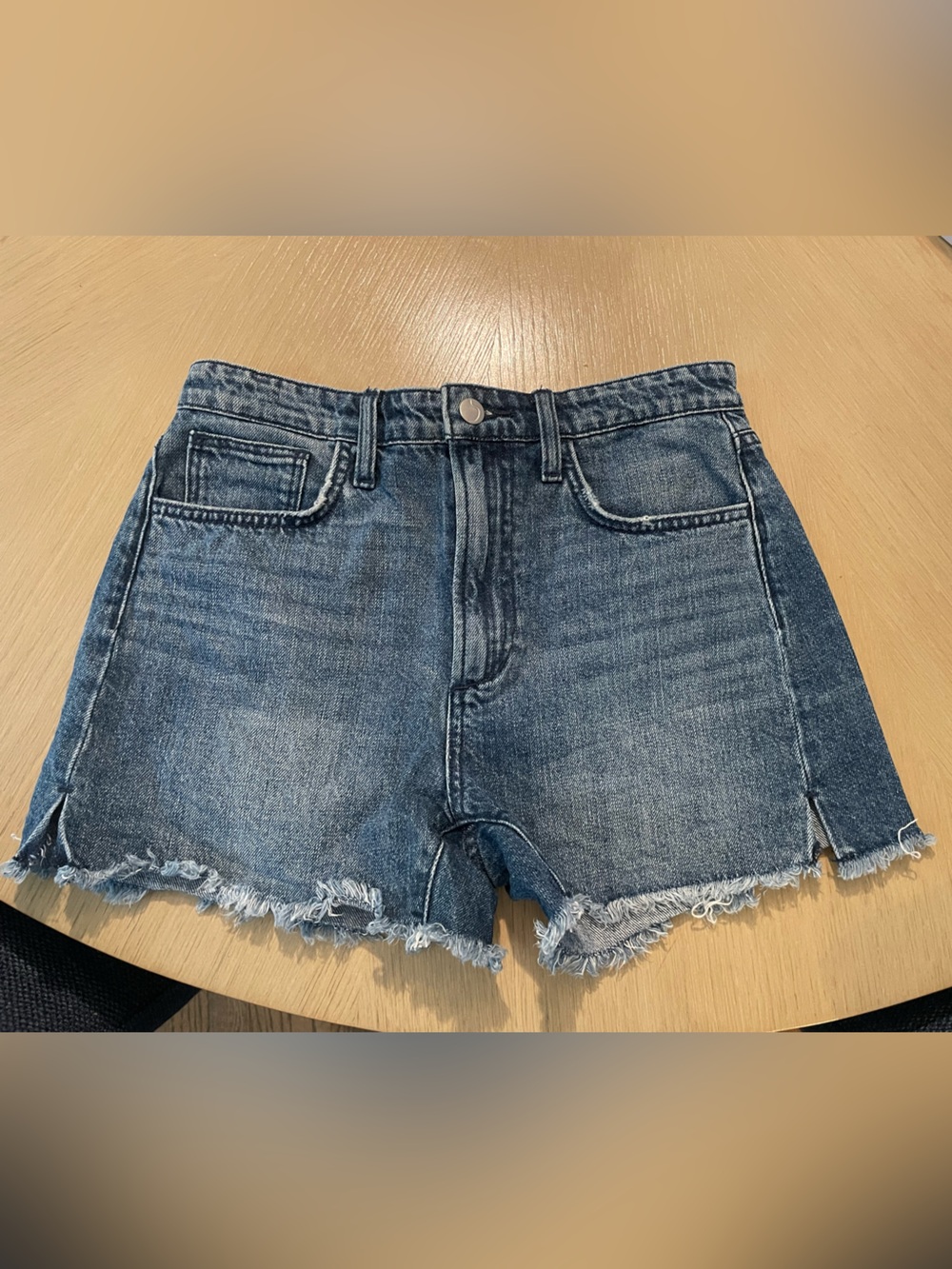Joe's Jeans Dark Blue Distressed Denim Cutoff Shorts